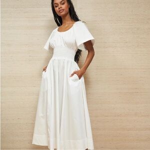 La Ligne Claire dress White Cotton Pockets